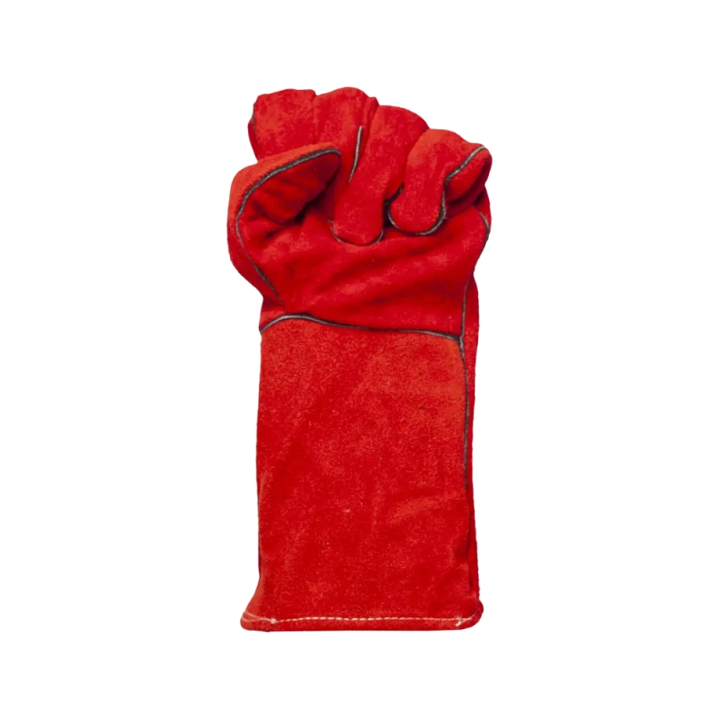 Краги спилковые сварщика пятипалые красные Трек-12, Fort 1007 Краги спилковые сварщика пятипалые красные Трек-12, Fort 1007