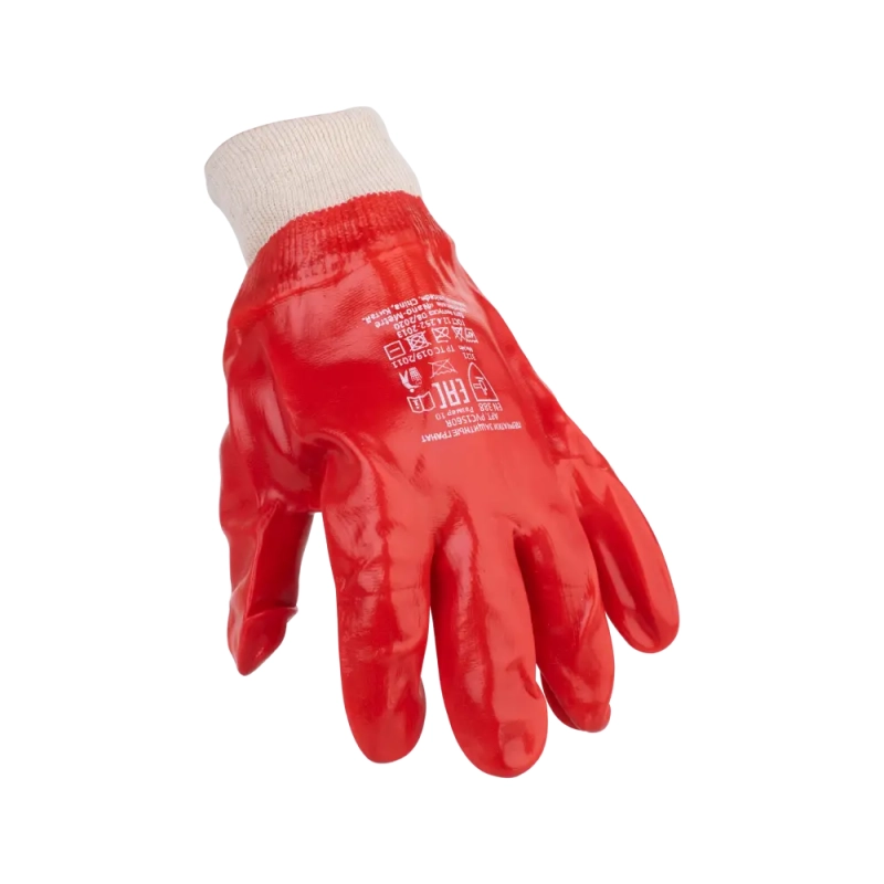 Перчатки облитые ПВХ, Гранат (красные МБС, подкладка Интерлок) Перчатки облитые ПВХ, Гранат (красные МБС, подкладка Интерлок)