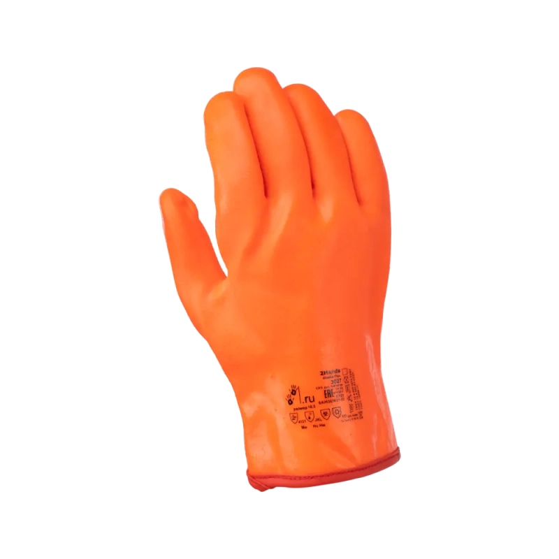 Перчатки ПВХ утеплённые бензомаслостойкие TM 2Hands Аляска, манжет - жесткая крага 3027 Перчатки ПВХ утеплённые бензомаслостойкие TM 2Hands Аляска, манжет - жесткая крага 3027