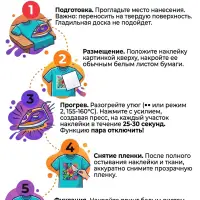 Трафарет для термопереноса на ткань и аксессуары омут 28х7 см
