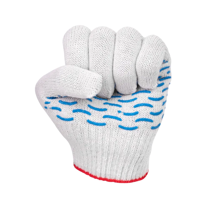 Перчатки х/б с ПВХ, 44гр, 10 класс, волна, белые Перчатки х/б с ПВХ, 44гр, 10 класс, волна, белые