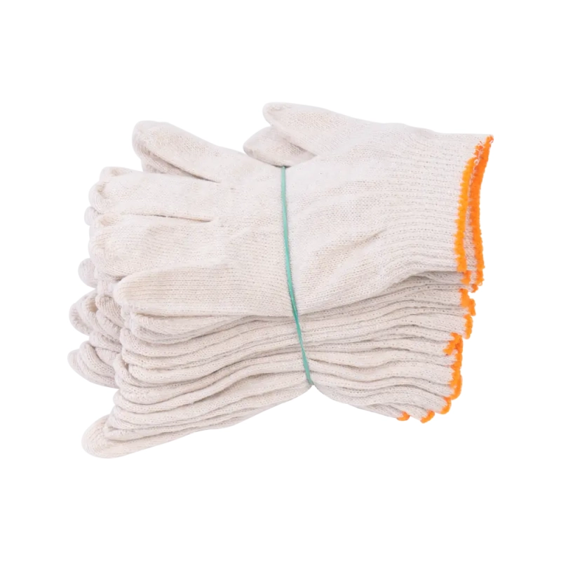 Упаковка перчаток (10 пар) х/б без ПВХ, 10 класс, 33гр, (белые)