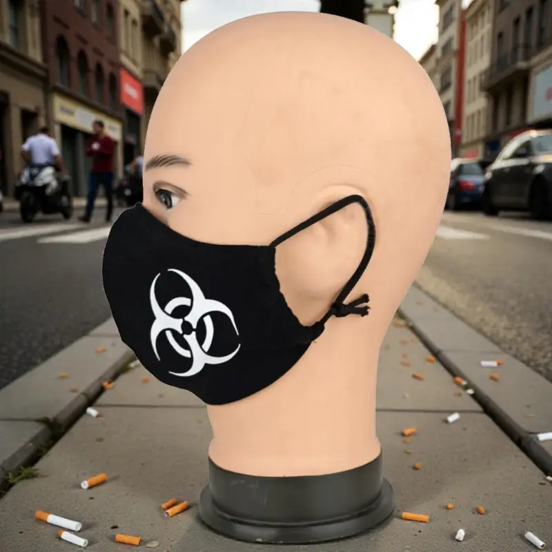 Маска многоразовая двухслойная лого диски (ткань,100% х/б) Маска многоразовая двухслойная лого диски (ткань,100% х/б)