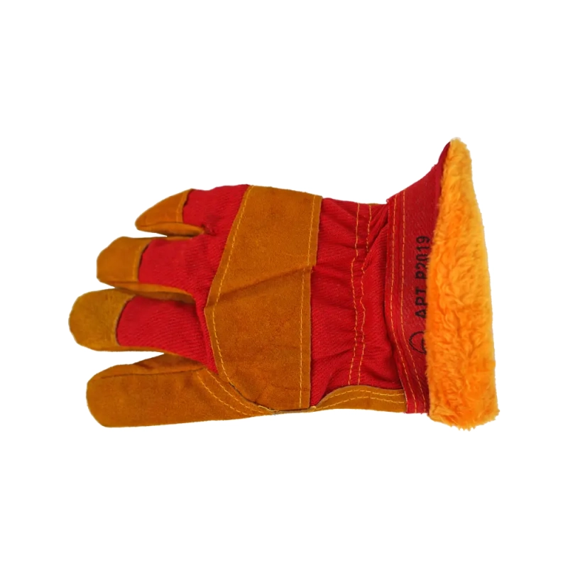 Перчатки спилковые комбинированные утеплённые Перчатки спилковые комбинированные утеплённые