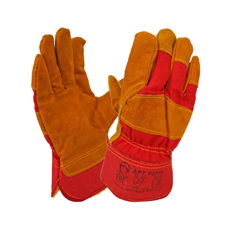 Перчатки спилковые комбинированные утеплённые Перчатки спилковые комбинированные утеплённые