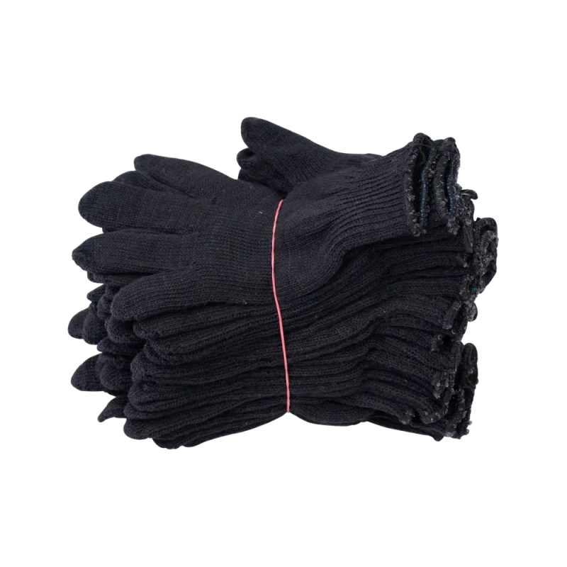 Перчатки х/б полушерсть без ПВХ, 56гр, 7 класс, арт. 0031Р, черные Перчатки х/б полушерсть без ПВХ, 56гр, 7 класс, арт. 0031Р, черные