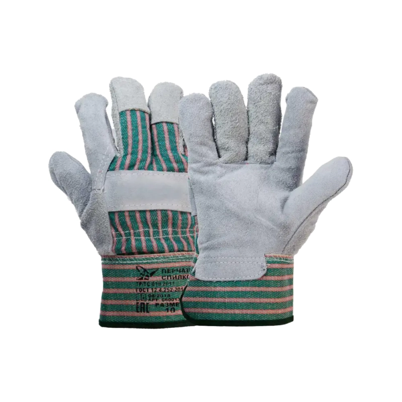 Перчатки спилковые комбинированные, Fort 0112 Перчатки спилковые комбинированные, Fort 0112