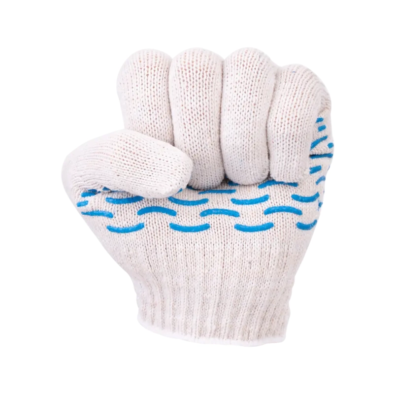 Перчатки х/б с ПВХ, 56гр, 7,5 класс, точка, белые Перчатки х/б с ПВХ, 56гр, 7,5 класс, точка, белые