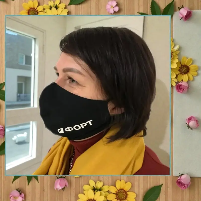 Маска многоразовая двухслойная (ткань,100% х/б) Маска многоразовая двухслойная (ткань,100% х/б)