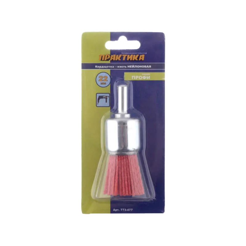 Кордщетка для дрели абразивная 22 мм кистеобразная хвост 6 мм, Практика 773-477 Кордщетка для дрели абразивная 22 мм кистеобразная хвост 6 мм, Практика 773-477