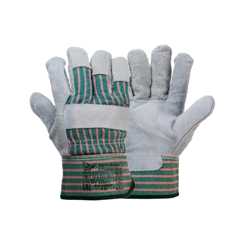 Перчатки спилковые комбинированные, Fort 0112 Перчатки спилковые комбинированные, Fort 0112