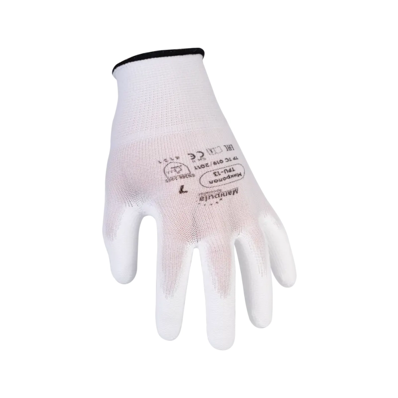 Перчатки нейлоновые с полиуретаном арт. 2101 (р.10 XL) белые Перчатки нейлоновые с полиуретаном арт. 2101 (р.10 XL) белые
