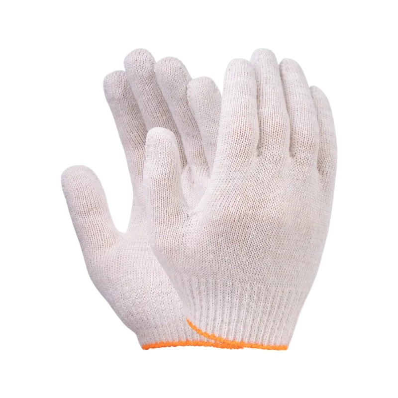 Упаковка перчаток (10 пар) х/б без ПВХ, 10 класс, 33гр, (белые)