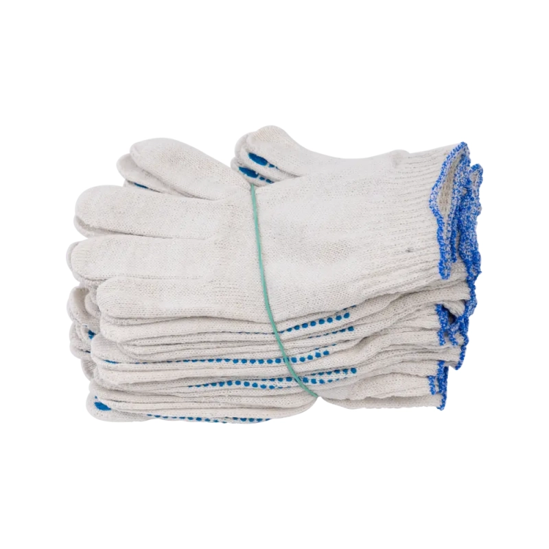 Перчатки х/б с ПВХ, 40гр, 10 класс, точка, белые Перчатки х/б с ПВХ, 40гр, 10 класс, точка, белые