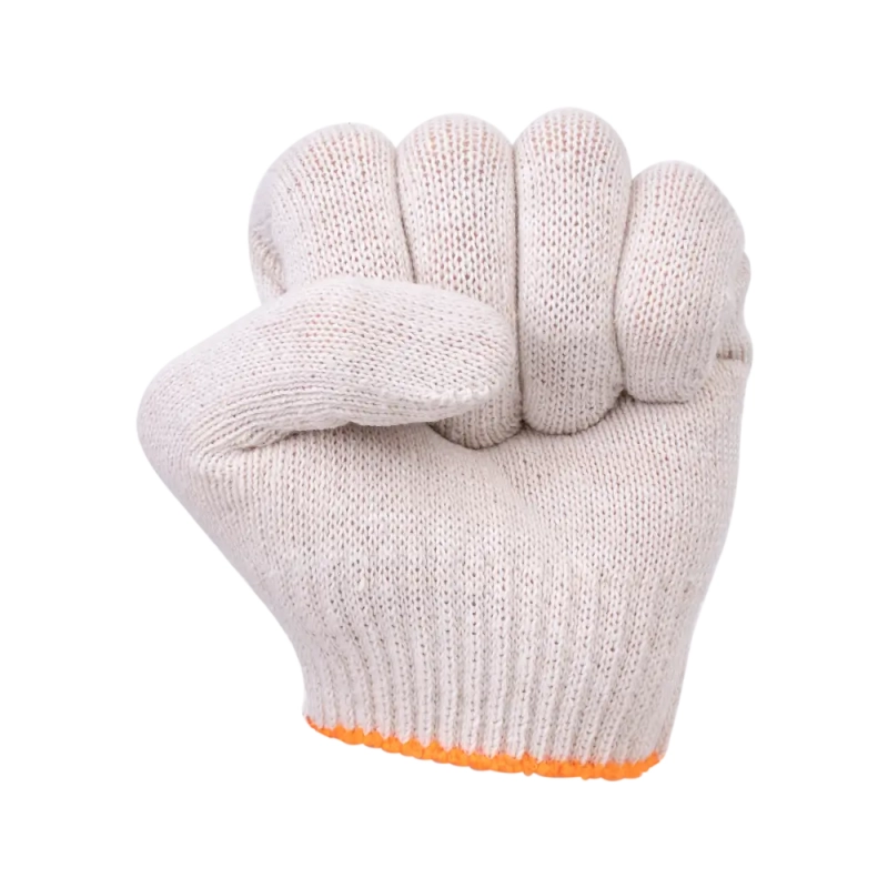 Упаковка перчаток (10 пар) х/б без ПВХ, 10 класс, 33гр, (белые)