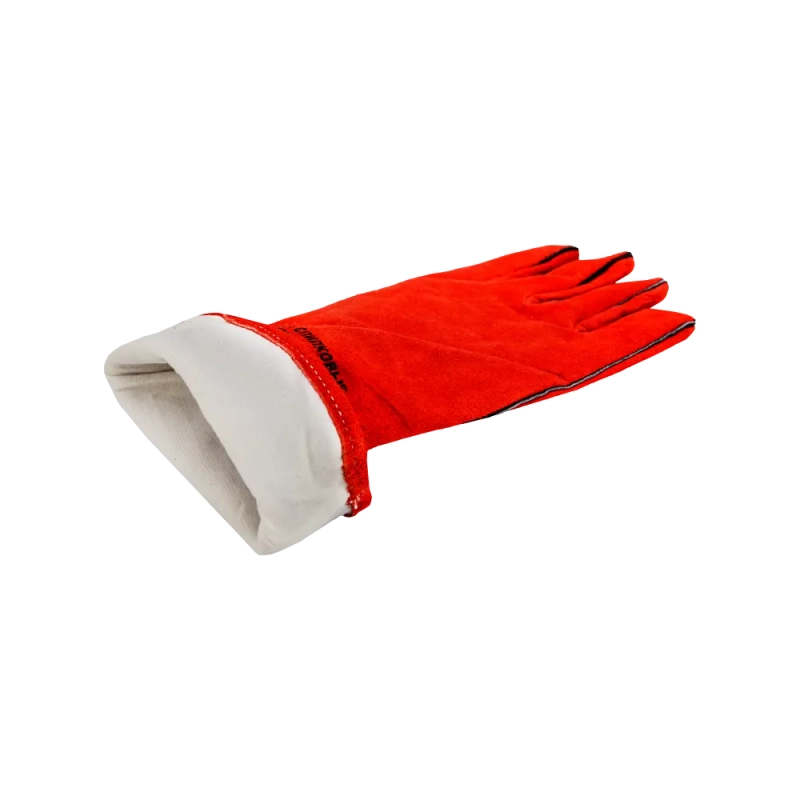 Краги спилковые сварщика пятипалые красные Трек-12, Fort 1007 Краги спилковые сварщика пятипалые красные Трек-12, Fort 1007