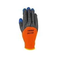 Перчатки трикот. с рифлёным латекс. покр. утепл. 0482 оранжевые