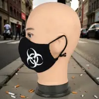 Маска многоразовая двухслойная лого диски (ткань,100% х/б)