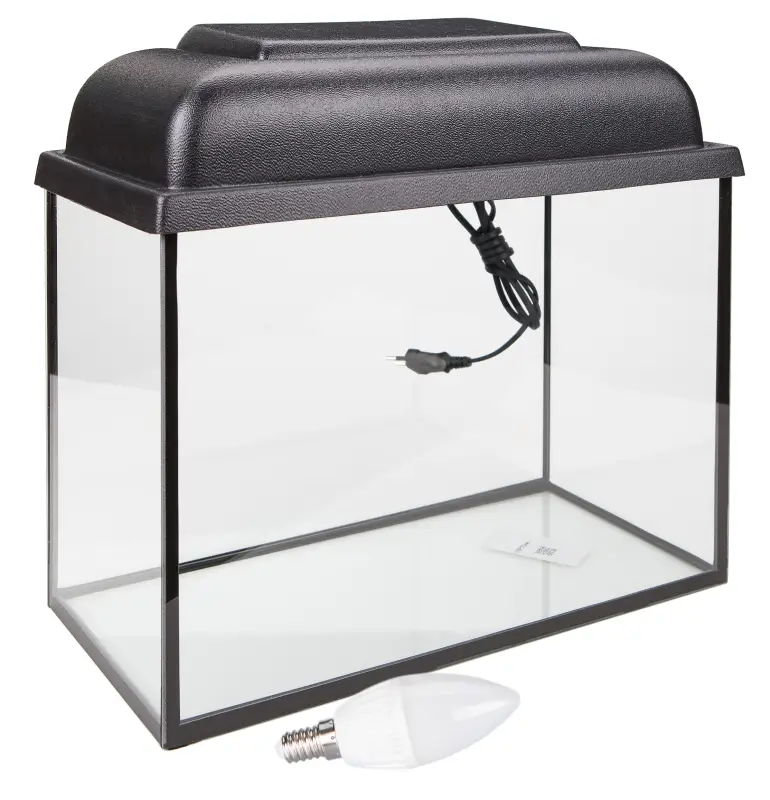 Аквариум Голд Фиш Прямоугольный 15 литров с крышкой и диодной лампой